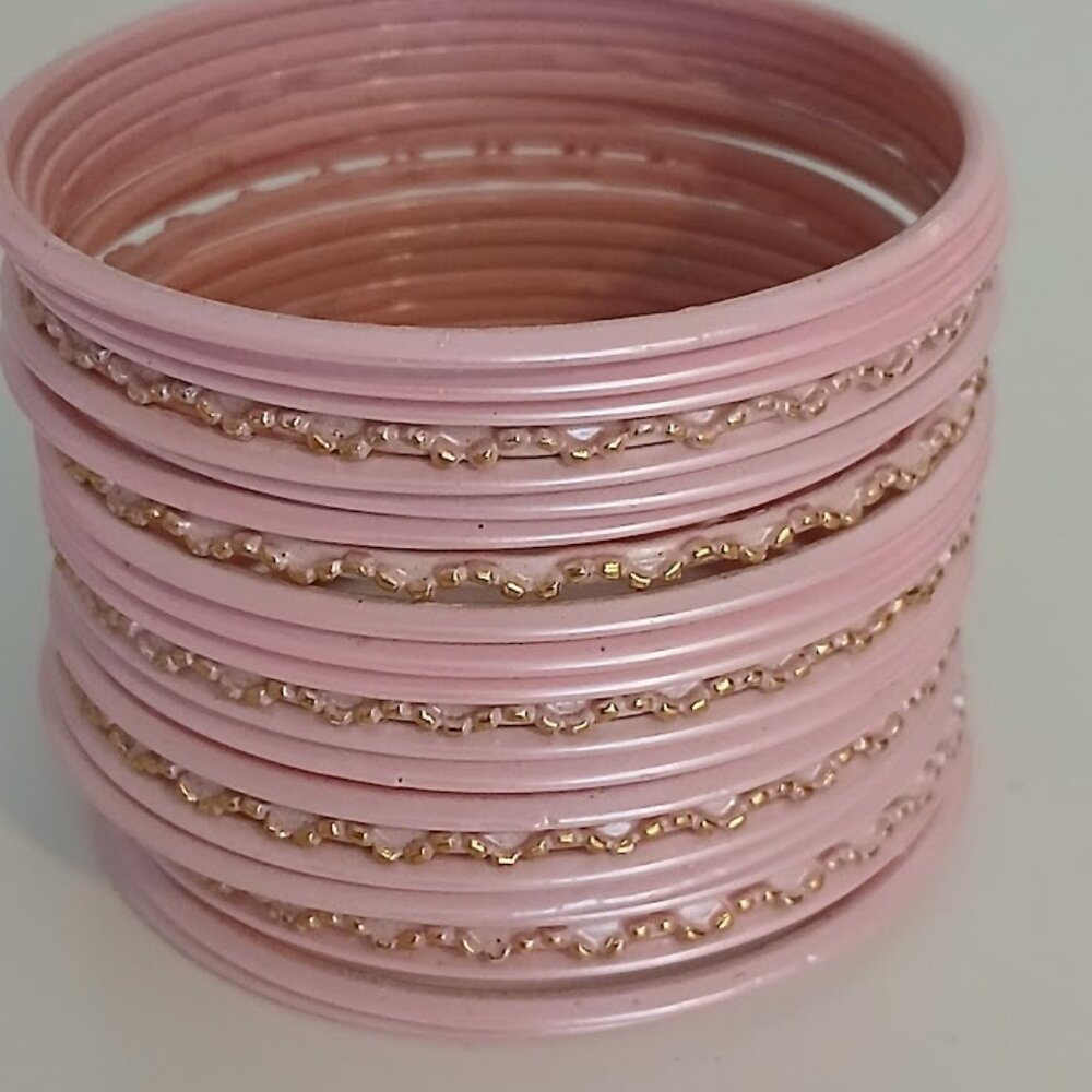 Pretty Pink Indian Bangles - size M 2.6